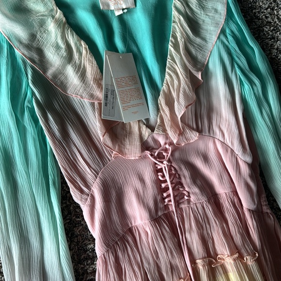 NWT Rococo Sand Multicolor Tiered Ruffle Dress - Picture 2 of 5